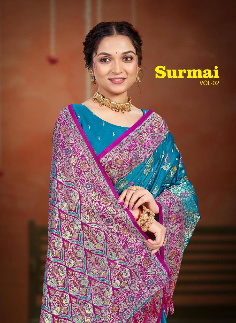 Bunawat - Surmai Satan 02 Latest saree trends in wholesale market